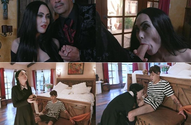 Addams Family Orgy – Kate Bloom, Audrey Noir, Uncle Fester HD mp4