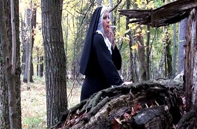 Demon fucks smoking nun – Alhana Winter – demon, blasphemy, religion HD