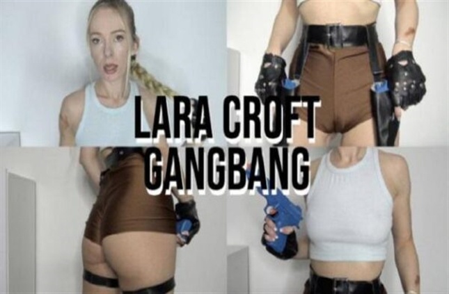 Brea Rose – Lara Croft gangbang anal creampie FullHD 1080p